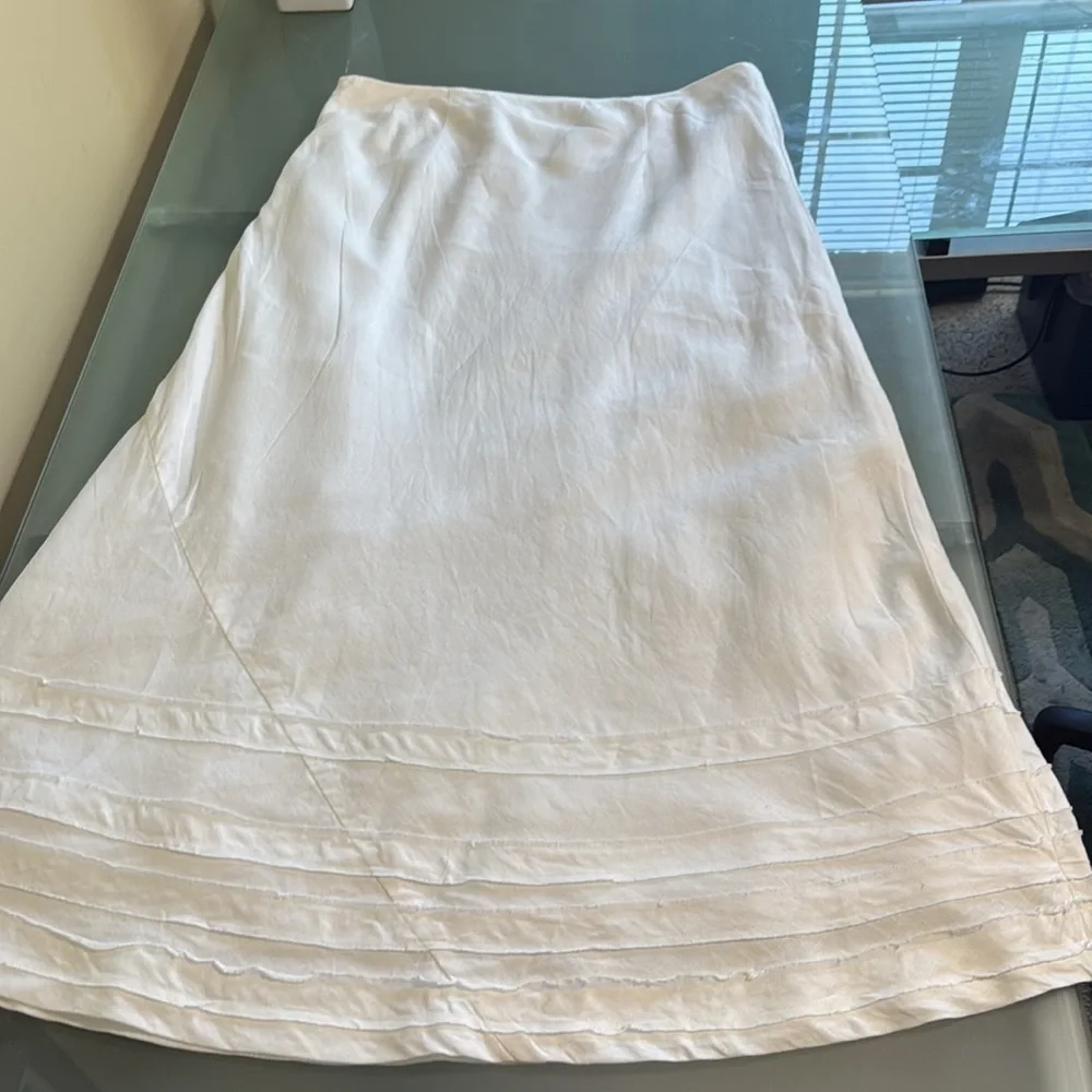 Linen Skirt Boden 100% Linen Midi Maxi Skirt Size 14 - Picture 4 of 6
